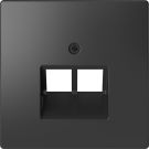 Merten by Schneider Electric D Life centraalplaat voor RJ45 2-voudig - antraciet (MTN4522-6034)