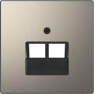 Merten by Schneider Electric D Life centraalplaat voor RJ45 2-voudig - nikkel metallic (MTN4522-6050)