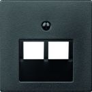 Schneider Electric Systeem M centraalplaat UAE 2-voudig - antraciet mat RAL 7024 (MTN298014)