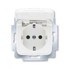 ABB Busch-Jaeger stopcontact inbouw met randaarde, kindbeveiliging en klapdeksel alpinwit (20 EUKB-214)