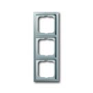 ABB Busch-Jaeger afdekraam 3-voudig - Pure stainless steel (1723-866K)