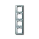 ABB Busch-Jaeger afdekraam 4-voudig - Pure stainless steel(1724-866K)