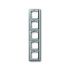 ABB Busch-Jaeger afdekraam 5-voudig - Pure stainless steel (1725-866K)