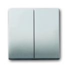 ABB Busch-Jaeger tweedelige wip wissel/wisselschakelaar - Pure stainless steel (1785-866)