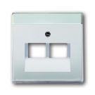 ABB Busch-Jaeger centraalplaat voor datadoos 2 x RJ45 - Pure stainless steel (1803-02-866)