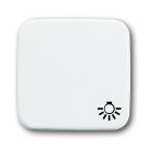 ABB Busch-Jaeger aan/uit schakelaar pulsdrukcontact met licht symbool alpinwit (2520 LI-214)