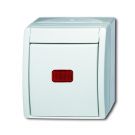 ABB Busch-Jaeger Ocean IP44 opbouw wisselschakelaar met controlelamp 10A 250V - alpin wit (2601/6 SKW-54)