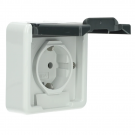 Gira stopcontact met randaarde en klapdeksel 16A 250V (445035)