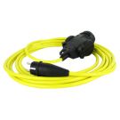 Verlengkabel 10 meter pur 3x2.5 met Schuko en 3V contrastekker