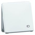 PEHA stopcontact met klapdeksel en randaarde - wit IP44 (D 80.6611.02 K WU)