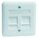 PEHA afdekking draagframe voor 2 modular jacks - Standaard crèmewit (elektrowit) (D 80.610 MJ2 NA W)