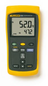 FLUKE Digitale thermometer 2 kanalen voor type J,K,T,E thermokoppels