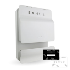 EVHUB laadpaal Mennekes wandcontactdoos met pasjessysteem 32A (7,4kW/22kW) - wit (EV-HUB018PAS)