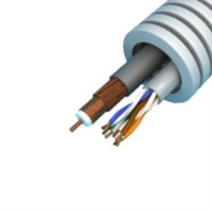 Snelflex Flexibele buis coax kabel en UTP CAT5e kabel - 20 mm rol 100 meter