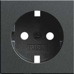 Gira Afdekking stopcontact met randaarde - systeem 55 antraciet (092028)