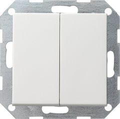 Gira drukvlakschakelaar serieschakelaar rechtstaand - systeem 55 zuiver wit mat (286027)