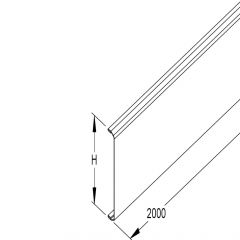 Niedax Kleinhuis GDS deksel wandgoot 78 mm - zuiver wit per 2 meter (132711)