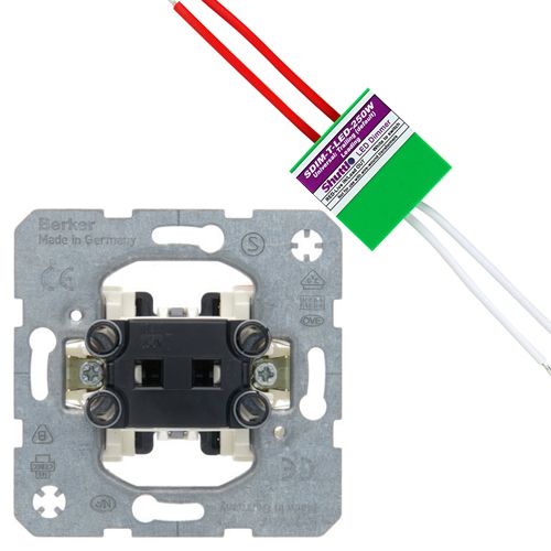 berekenen Eerder formule Hager Berker set impulsdrukker + shuttle dimmer LED/halogeen 250W (2700497914-250W) | Elektramat berekenen Eerder formule Hager Berker set impulsdrukker + shuttle dimmer LED/halogeen 250W (2700497914-250W) | Elektramat