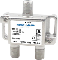 Hirschmann Multimedia TFC 1211 enkelvoudige tap 12dB geschikt tot 1,2 GHZ retourgeschikt