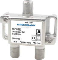 Hirschmann Multimedia TFC 0811 enkelvoudige tap 8,5dB geschikt tot 1,2 GHz retourgeschikt