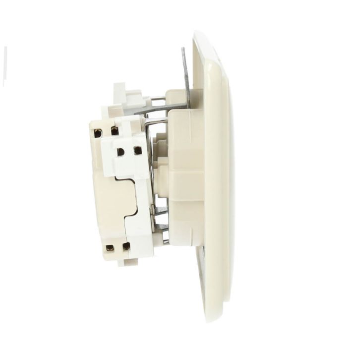 PEHA dubbel stopcontact met randaarde - standaard crème wit (D 80.6512/3 W)