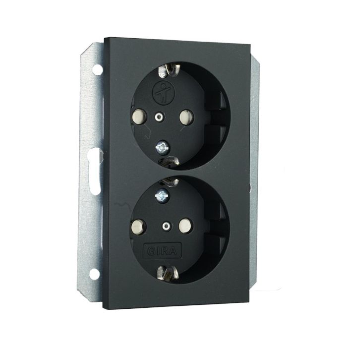 Vader fage Vervelend getrouwd Gira stopcontact met randaarde 2voudig voor 1,5-voudig apparaatdoos - systeem 55 zwart mat (2735005) | Elektramat Vader fage Vervelend getrouwd Gira stopcontact met randaarde 2voudig voor 1,5-voudig apparaatdoos - systeem 55 zwart mat (2735005) | Elektramat