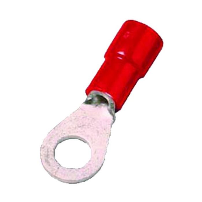 Intercable Q-serie DIN geïsoleerde kabelschoen ring recht 0,5-1 mm² M4 vertind - rood per 100 stuks (ICIQ14)