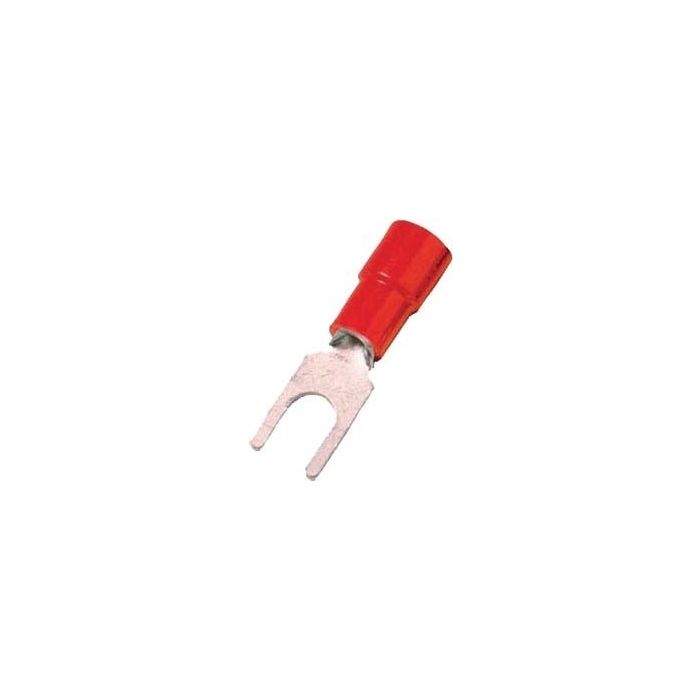 Intercable Q-serie DIN geïsoleerde vorkkabelschoen 0,5-1 mm² M5 vertind - rood per 100 stuks (ICIQ15G)