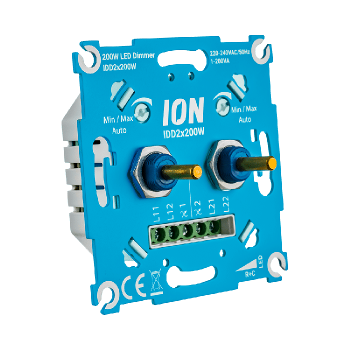 ION industries duo-dimmer LED universeel 2×0.3-200W (90.200.010)