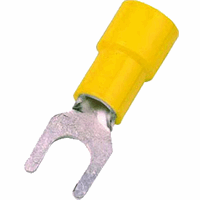 Intercable Q-serie DIN geïsoleerde vorkkabelschoen 4-6 mm² M8 vertind - geel per 100 stuks (ICIQ68G)