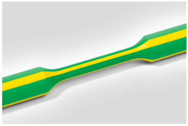 HellermannTyton krimpkous groen/geel 3:1 dunwandig 6/2mm lengte 1m