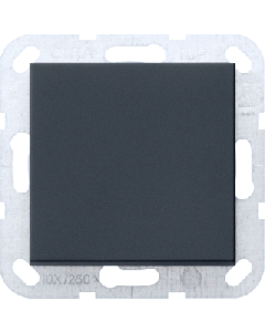 Gira wisseldrukcontact met rechte wip - systeem 55 zwart mat (0130005)