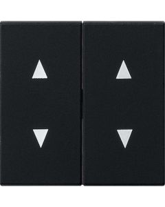 Gira schakelwip 2-voudig met pijlsymbolen - systeem 55 zwart mat (1150005)