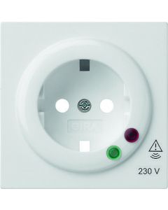 Gira S-color afdekking voor wandcontactdoos met overspanningsbeveiliging zuiver wit (144140)