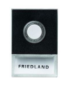 HONEYWELL beldrukker met naamkader 60x40 mm - Friedland zwart (D723)