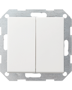 Gira drukvlakschakelaar wissel/wisselschakelaar bedieningswip - systeem 55 zuiver wit glanzend (012803)