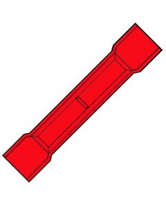 KLEMKO geïsoleerde stootverbinder voor draad 0,5-1,5 mm2 per 100 stuks - rood (100170)