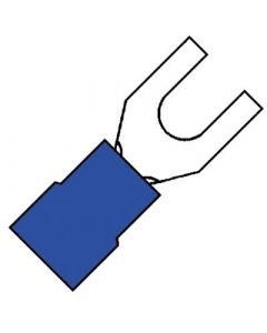 KLEMKO geïsoleerde vorkkabelschoen M5 voor 1,5-2,5 mm2 PVC - blauw per 100 stuks (100700)
