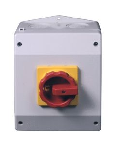 ASN SONTHEIMER werkschakelaar 4-polig 80A opbouw IP65 - rood (A531437)