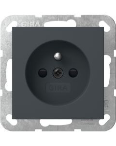 Gira stopcontact randaarde aardingspen - system 55 antraciet (448528)