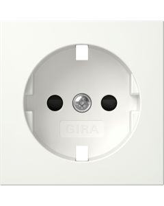 Gira losse centraalplaat met kinderbeveiliging (geleverd zonder stopcontact) - Systeem 55 zuiver wit mat (492127)
