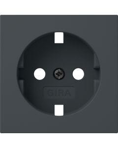 Gira losse centraalplaat(geleverd zonder stopcontact) - Systeem 55 antraciet (492028)