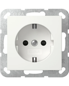 Gira stopcontact met randaarde - systeem 55 zuiver wit mat (446627)