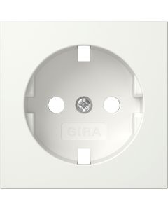 Gira losse centraalplaat(geleverd zonder stopcontact) - Systeem 55 zuiver wit mat (492027)