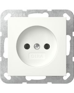 Gira stopcontact zonder randaarde 1-voudig - systeem 55 zuiver wit glanzend (448003)