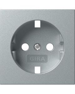 Gira losse centraalplaat(geleverd zonder stopcontact) - Systeem 55 aluminium (492026)