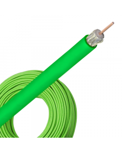 Coax kabel 100 groen PE per rol 100 meter (801071)