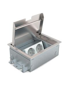 HPL instortvloerdoos servicebox+ 65 mm 2-voudig RVS klapdeksel (581.0022)