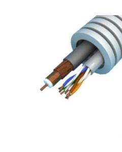 Snelflex flexibele buis coax kabel en U/UTP CAT6 kabel - 20mm rol 100 meter (SFC9UTP6)