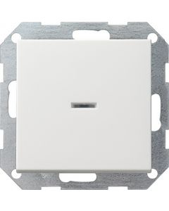 Gira drukvlakschakelaar controlelamp 2-polig - systeem 55 zuiver wit mat (012227)